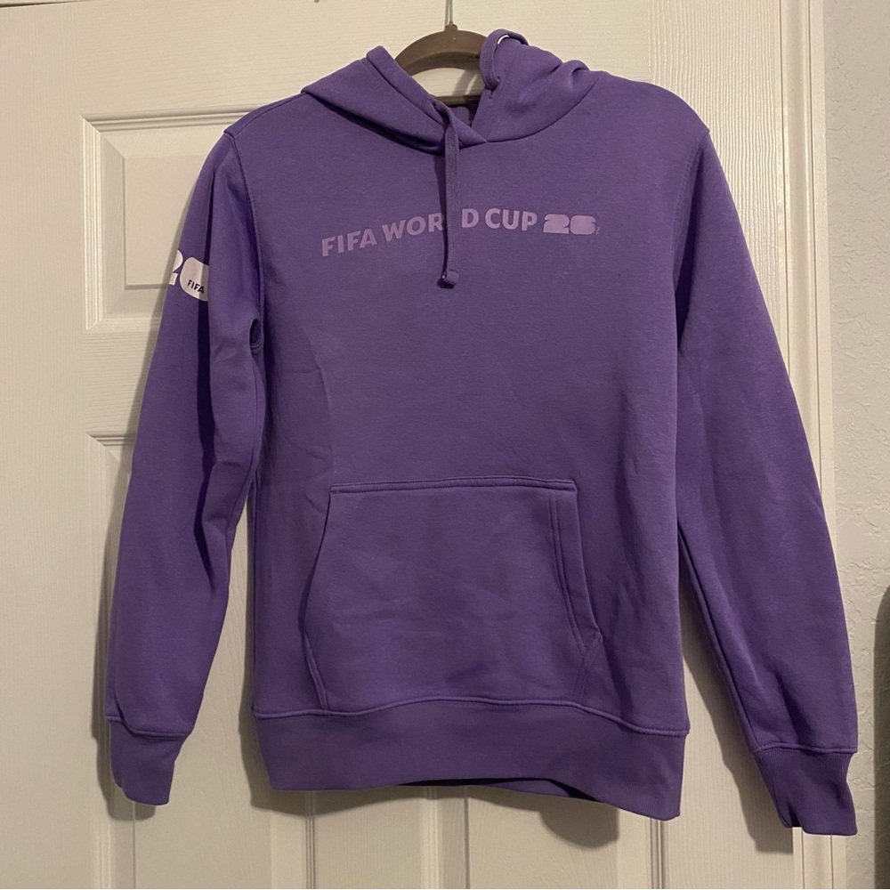 FIFA World Cup 2026 Purple Pullover Hoodie — Size Small
